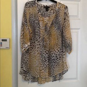 Sheer animal print top from LB